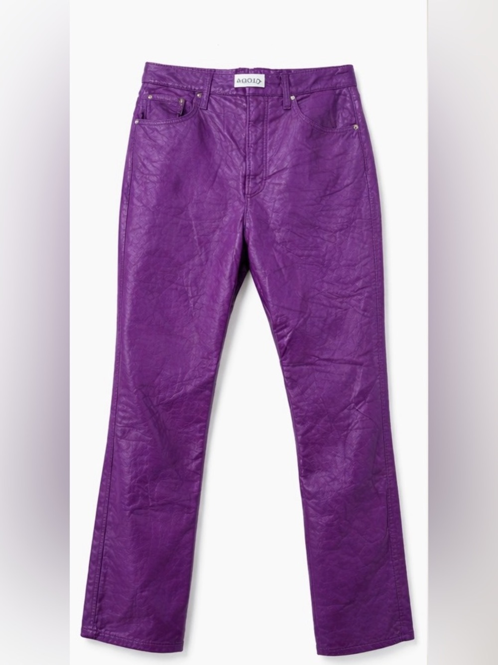 AGOLDE 90’s Pinch Waist Purple Recycled Leather Straight Leg Pants Size 29
